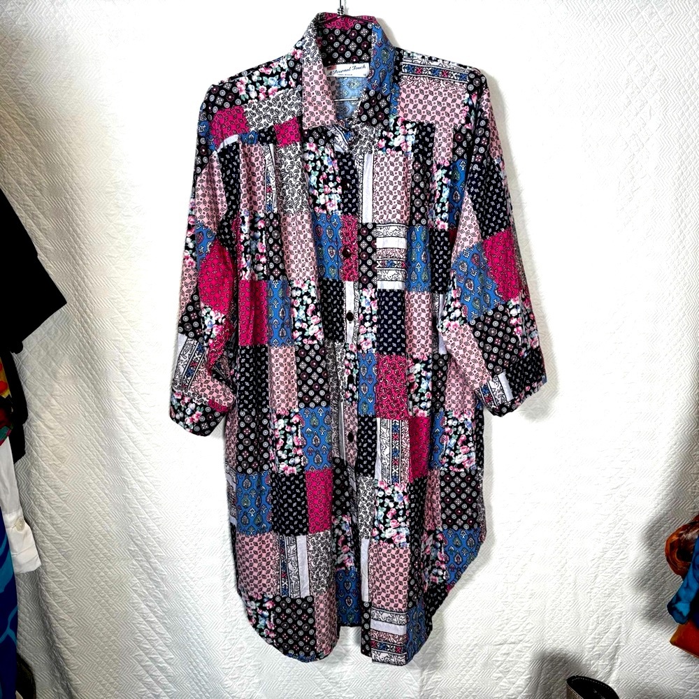 A Personal Touch Vintage Patchwork Button Up 1x - image 1